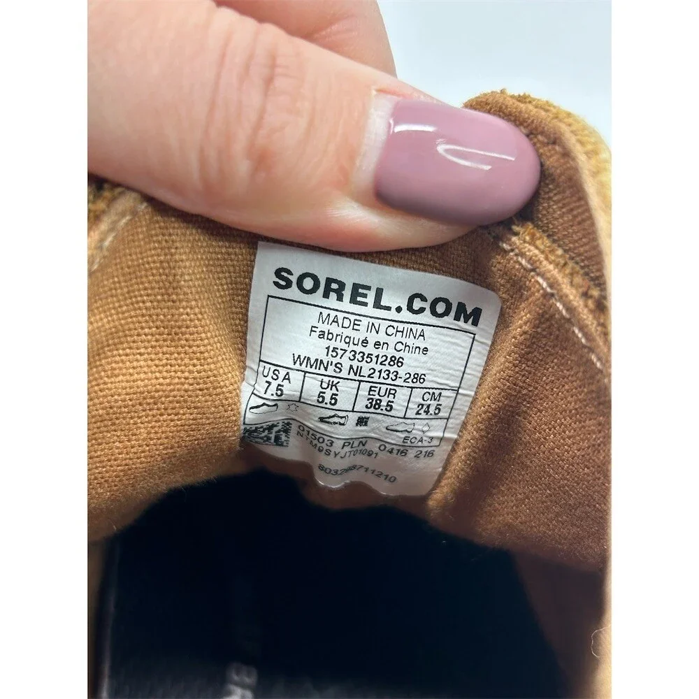 Sorel Out N About Duck Boots Womens Brown Waterproof Lace-Up Ankle Size 7.5